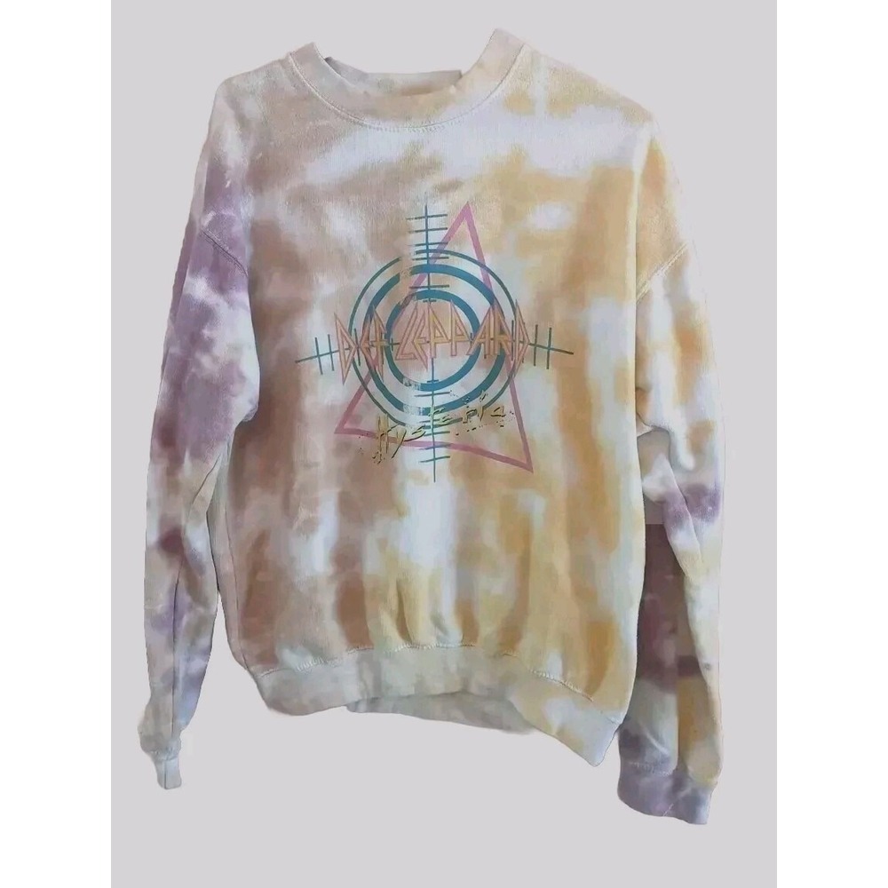 Def Leppard Hysteria Tie Dye Crewneck Sweatshirt Size Mens Small. 2020